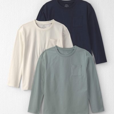 Boys 3-Pack Organic Cotton Pocket Tees