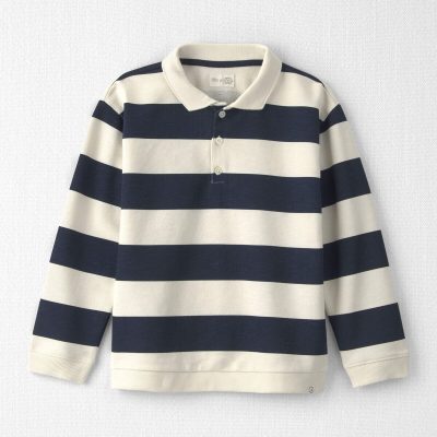 Boys Organic Cotton French Terry Rugby Polo