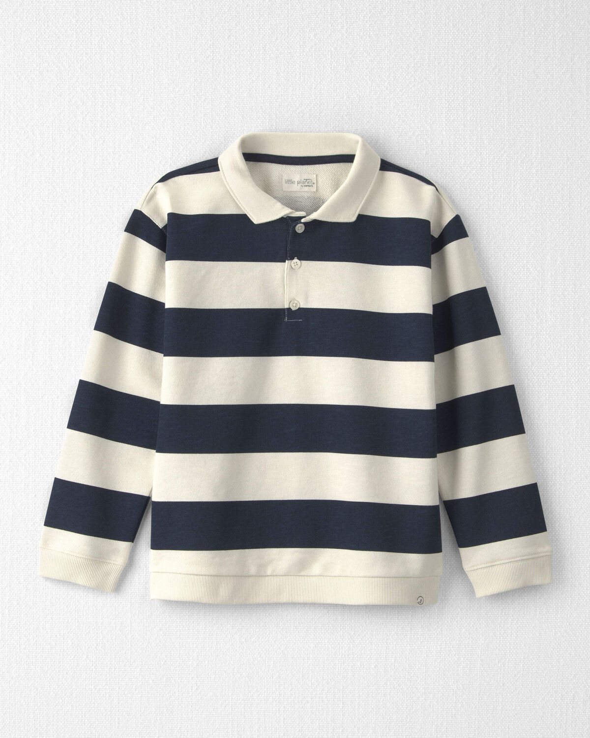 Boys Organic Cotton French Terry Rugby Polo