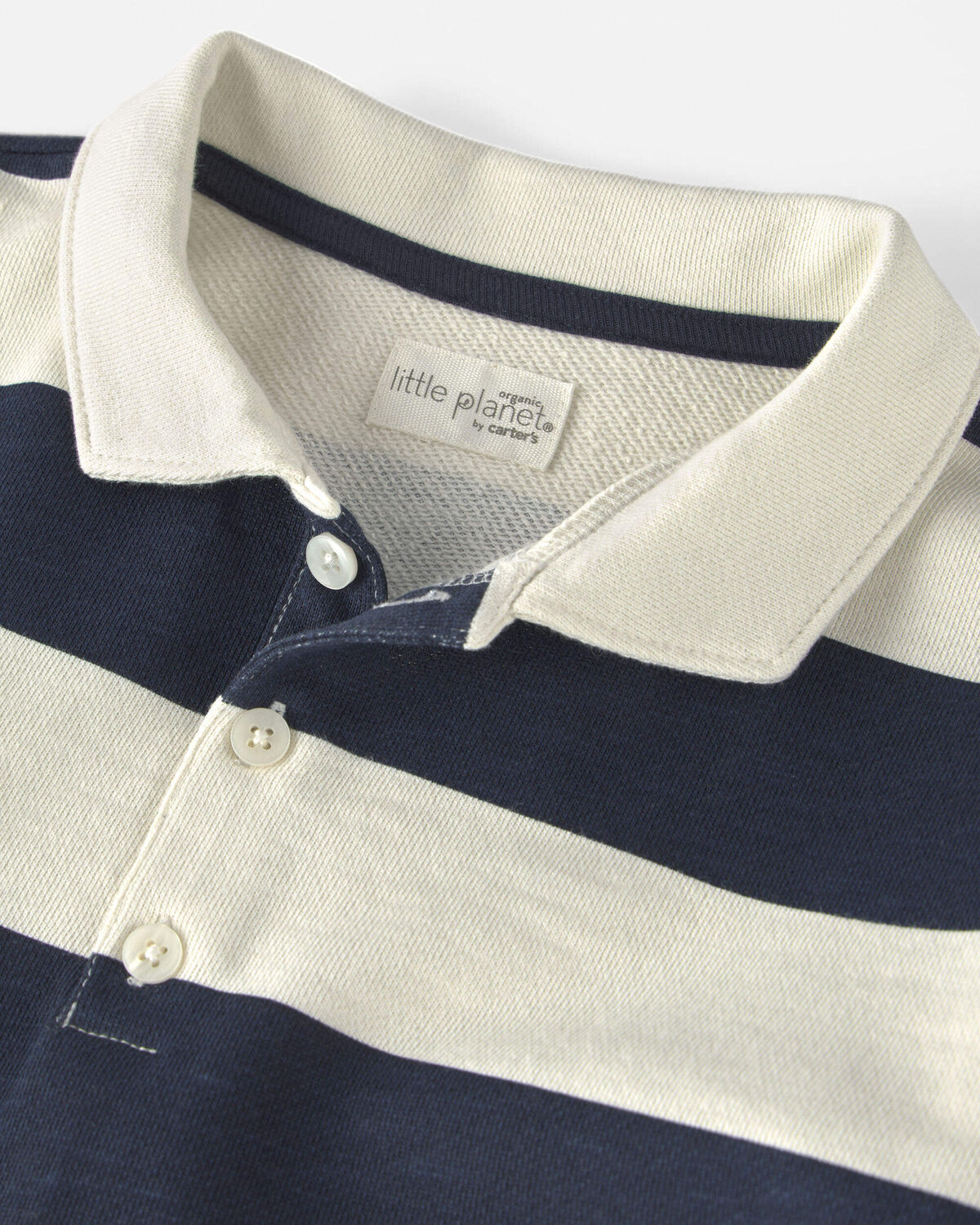 Boys Organic Cotton French Terry Rugby Polo - Image 2