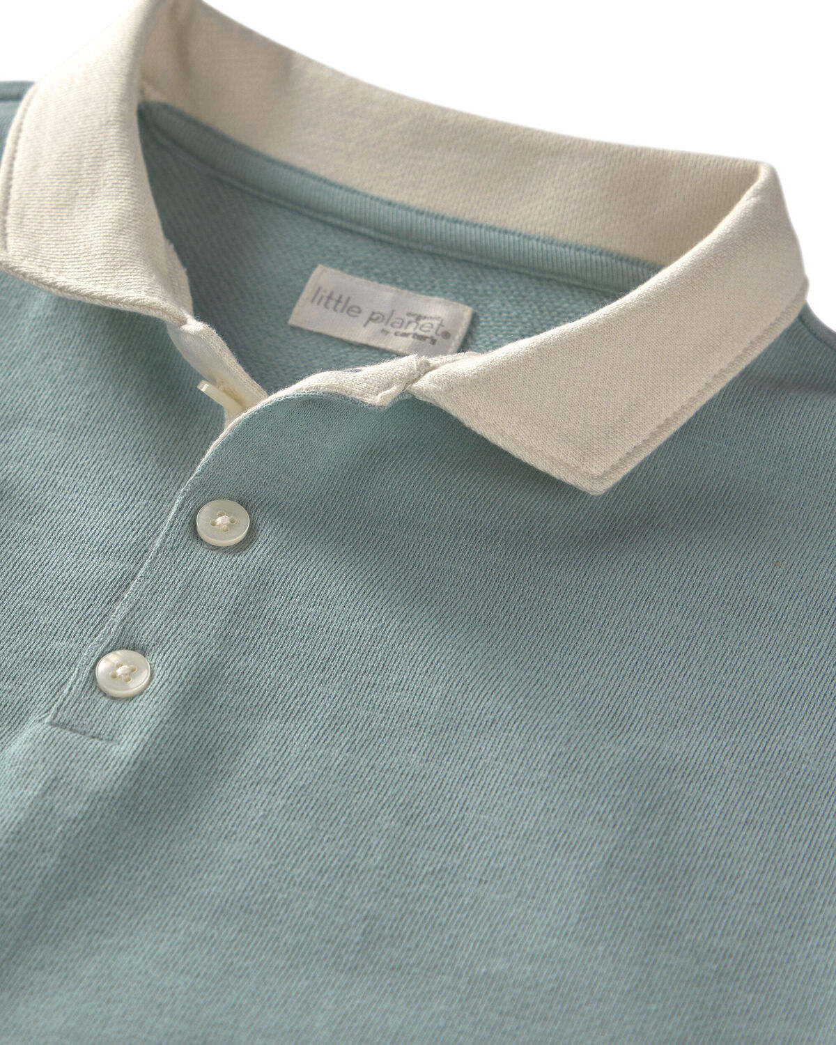 Boys Organic Cotton French Terry Polo - Image 2