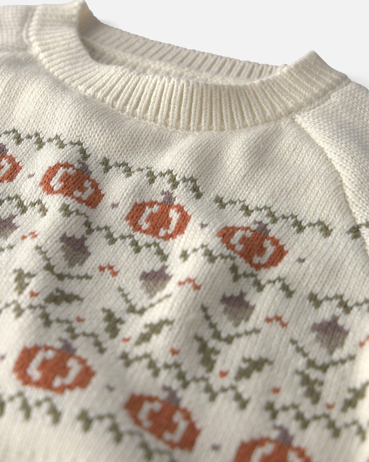 Kids Organic Cotton Fair Isle Sweater Knit Pullover - Image 2