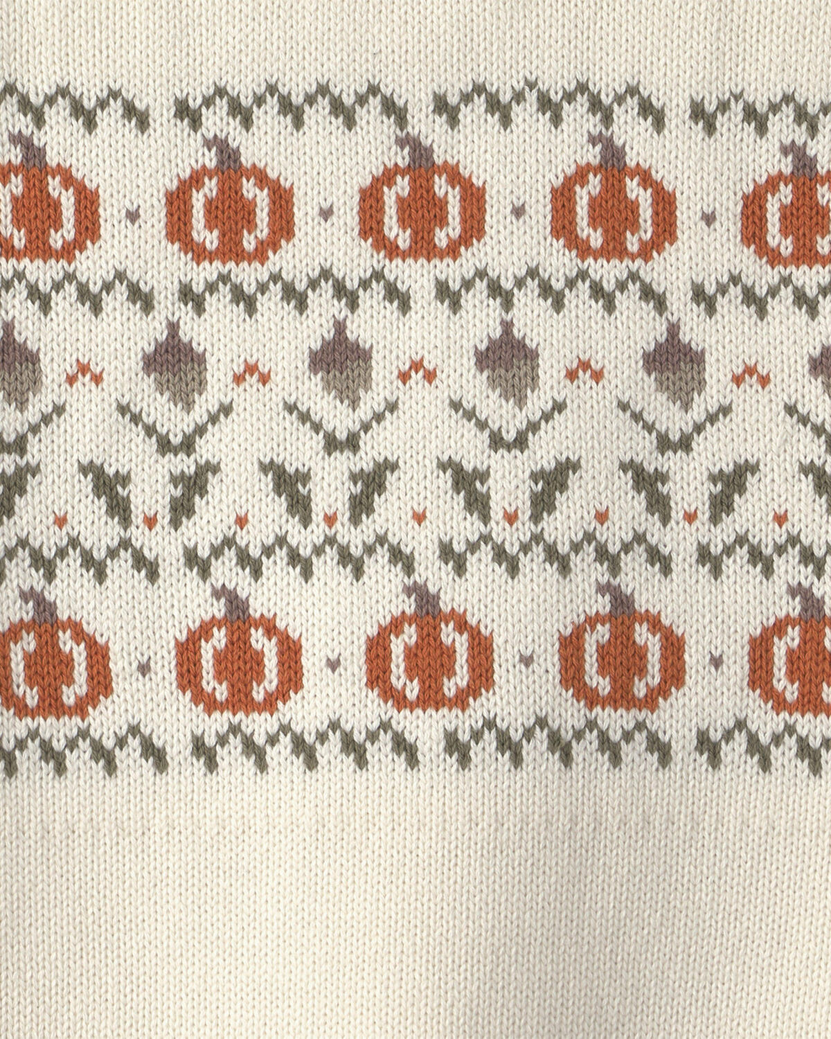 Kids Organic Cotton Fair Isle Sweater Knit Pullover - Image 3