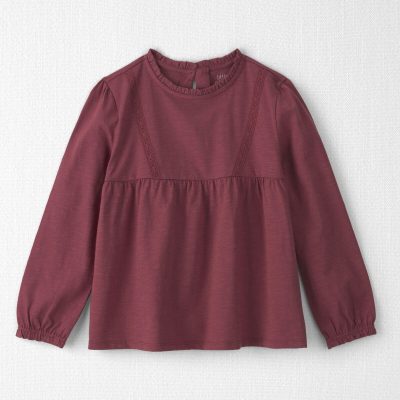 Girls Organic Cotton Peplum Top