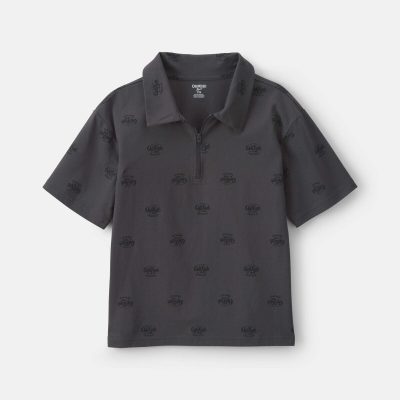Boys Logo Polo Shirt - Grey