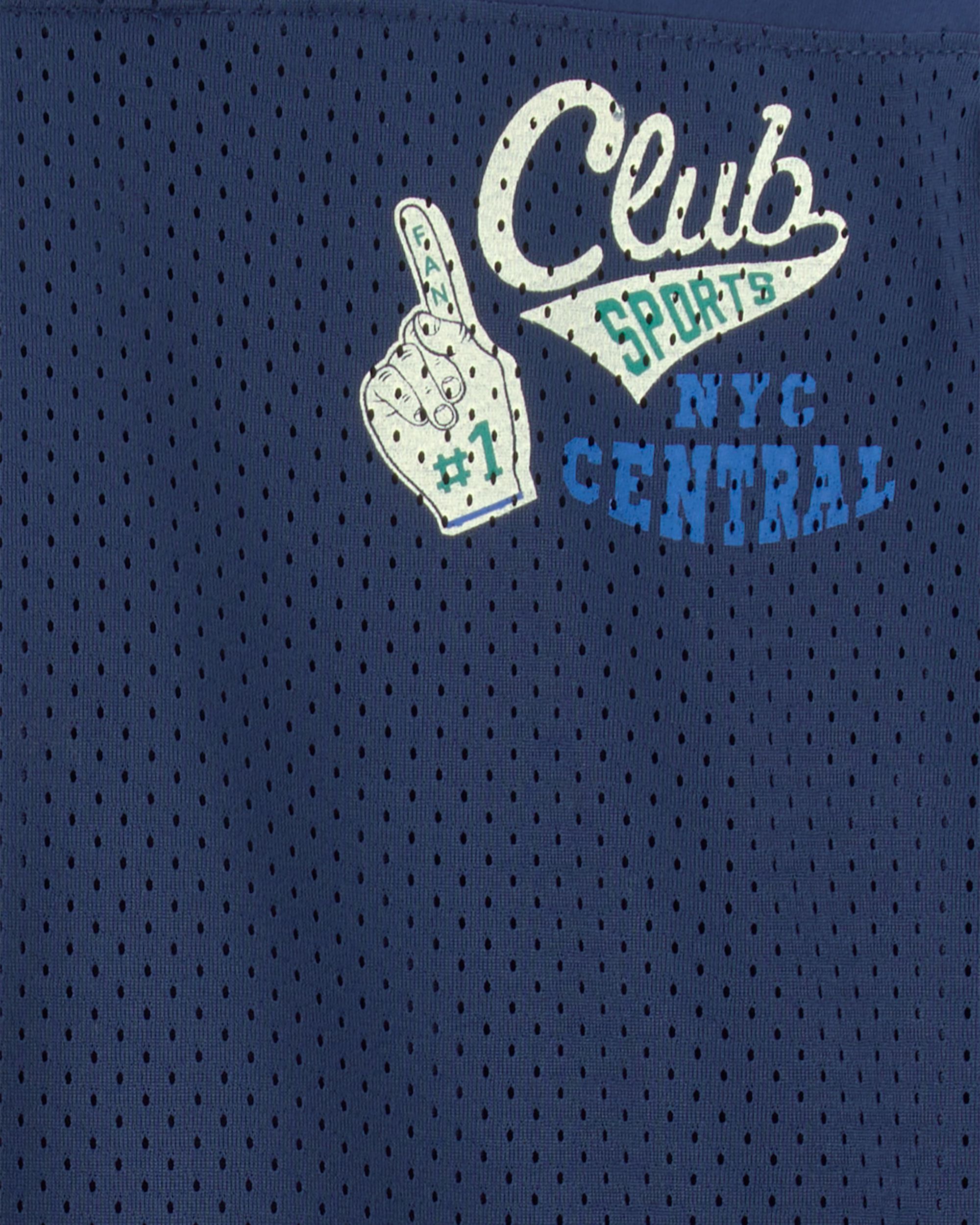 Boys 'Club Sports' Color Block Mesh Long-Sleeve Jersey - Navy Blue/Grey - Image 4