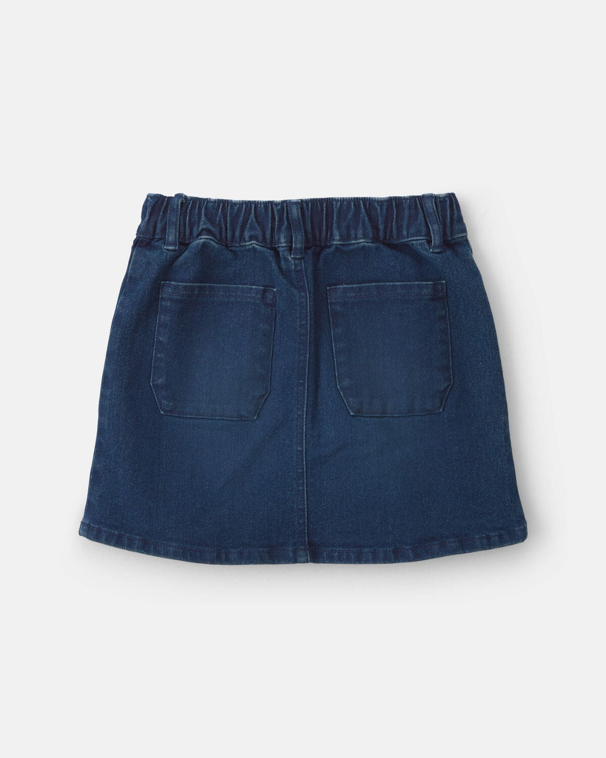 Girls Chambray Denim Skirt - Dark Wash - Image 2