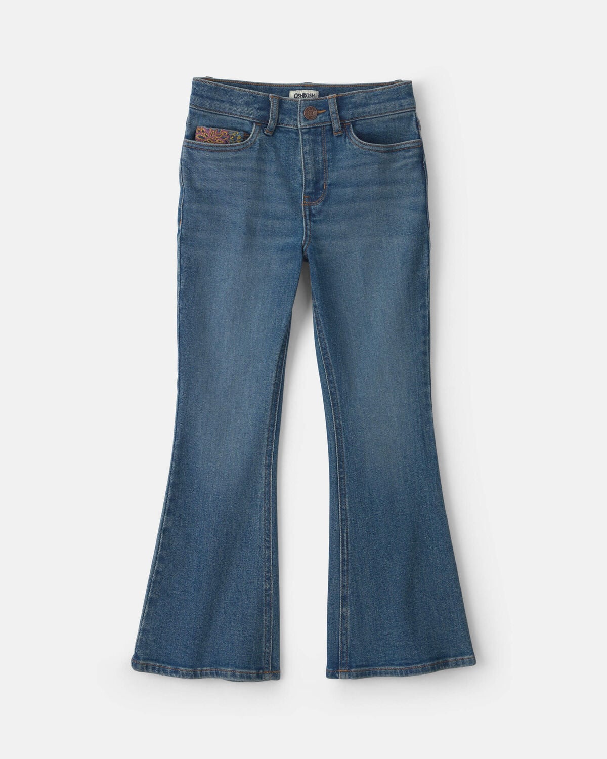 Girls Denim Flare Jeans - Medium Wash