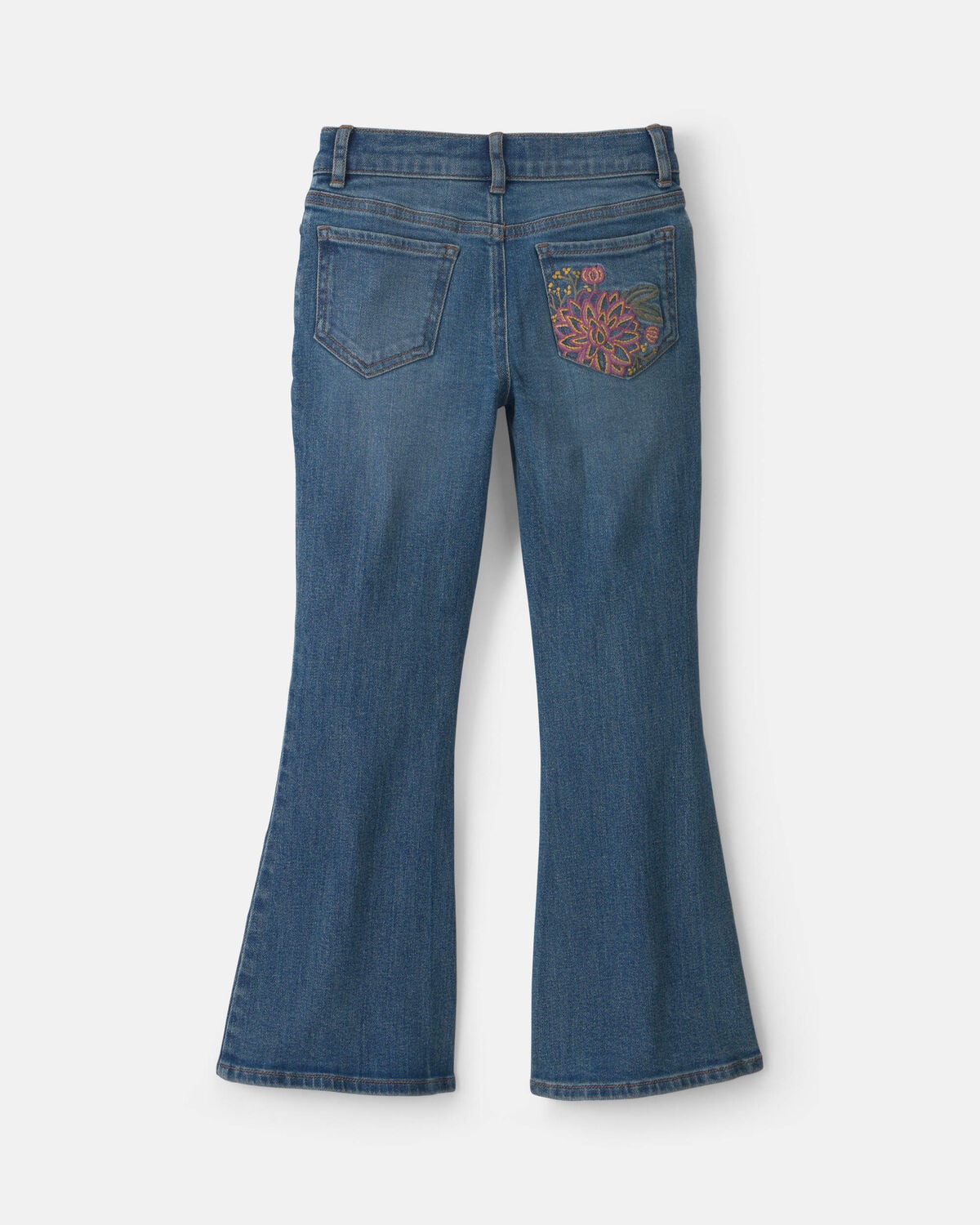 Girls Denim Flare Jeans - Medium Wash - Image 2