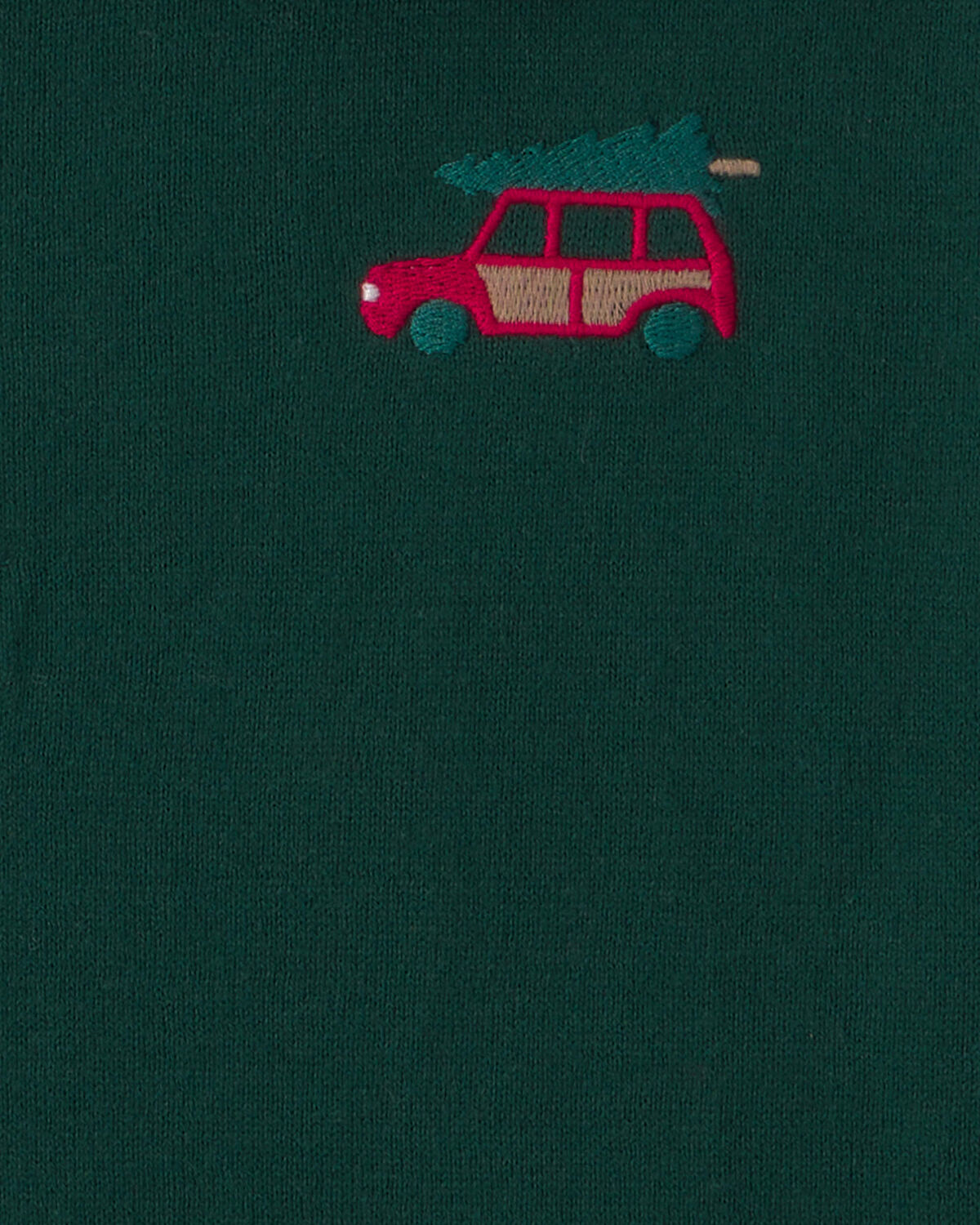 Boys Car Polo Sweater - Olive Green - Image 2