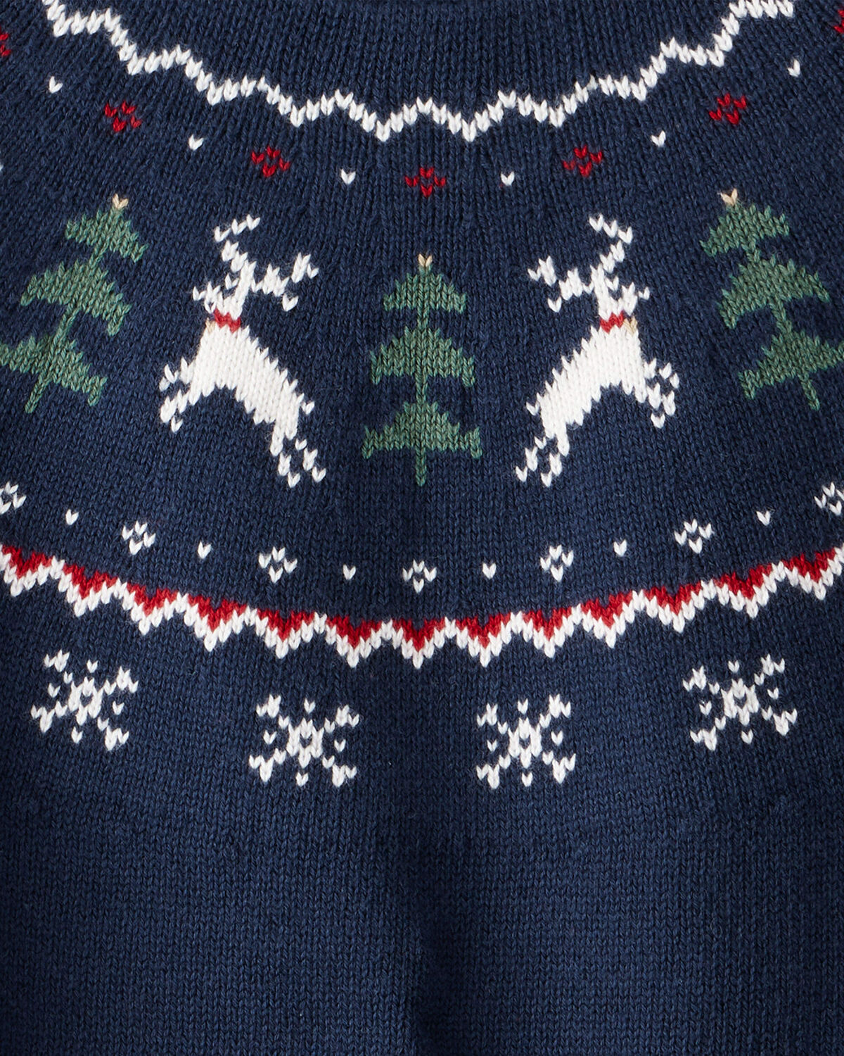 Kids Organic Cotton Fair Isle Sweater Knit Pullover - Image 3