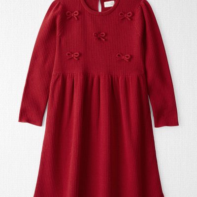 Girls Organic Cotton Sweater Knit Dress