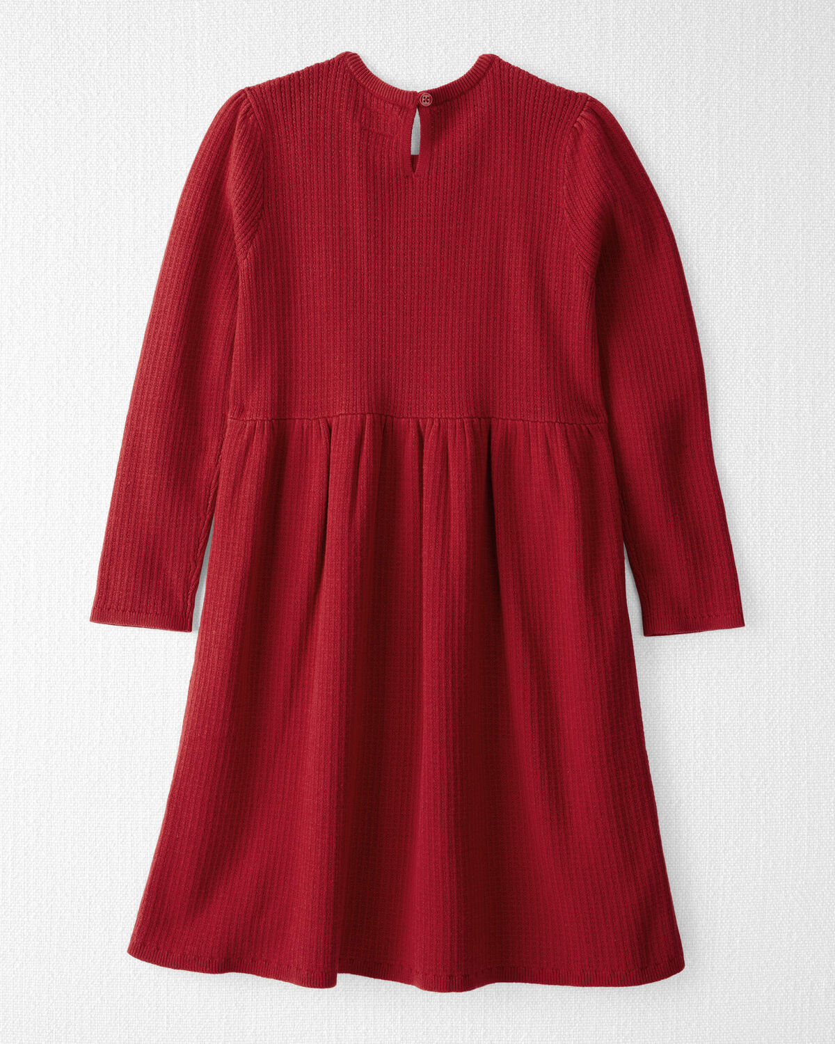 Girls Organic Cotton Sweater Knit Dress - Image 2