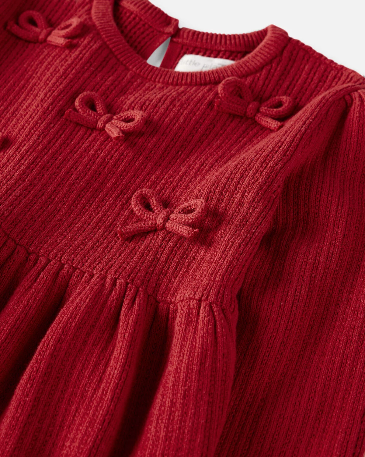 Girls Organic Cotton Sweater Knit Dress - Image 3