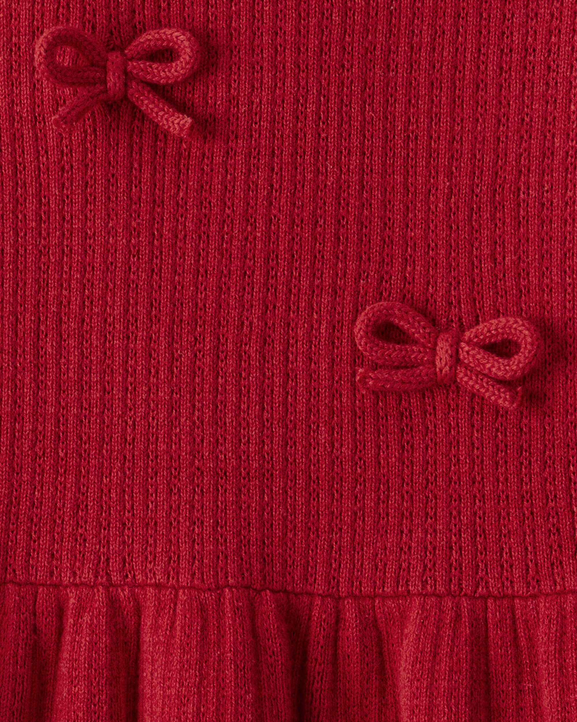Girls Organic Cotton Sweater Knit Dress - Image 5