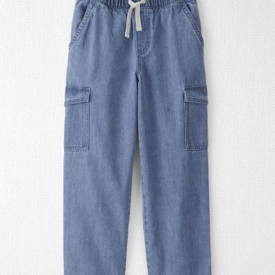 Kids Organic Cotton Denim Cargo Pants