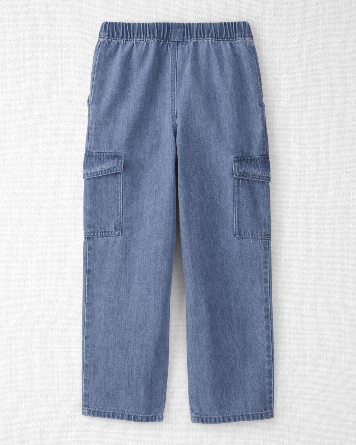 Kids Organic Cotton Denim Cargo Pants - Image 2