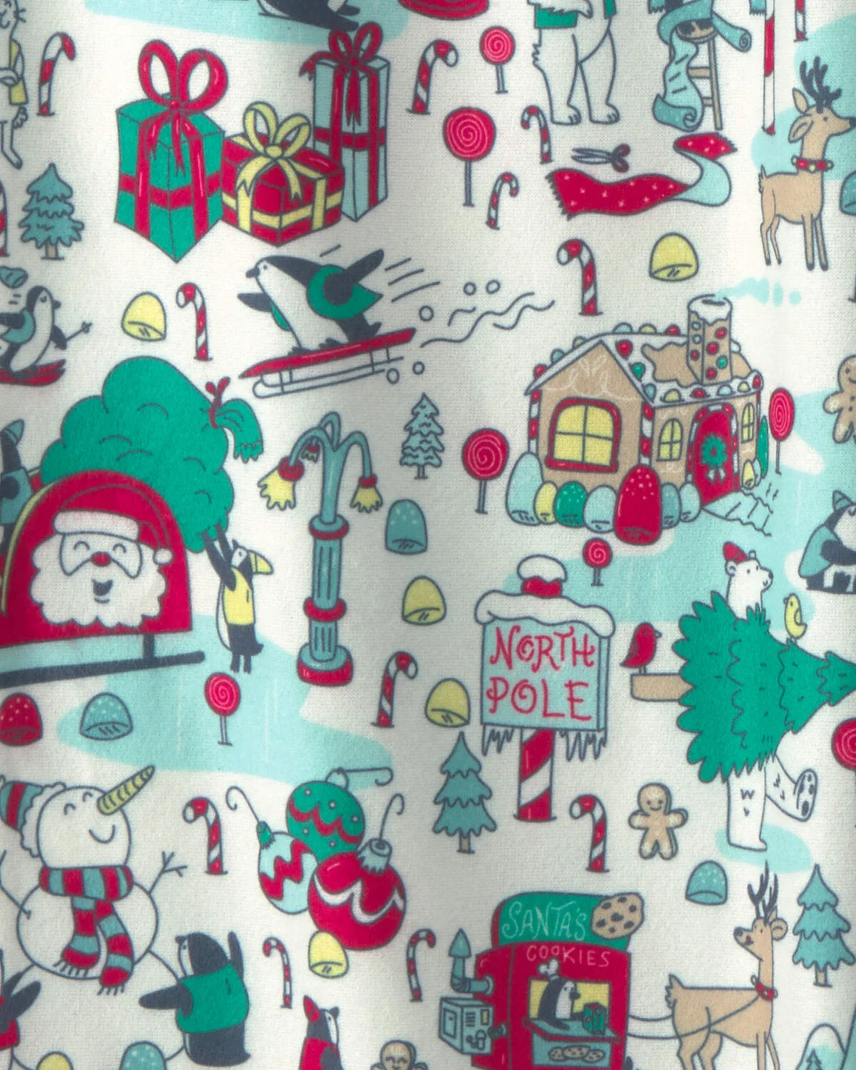 Adult Christmas Scavenger Hunt Fleece Loose Fit Pajama Bottoms - Image 2
