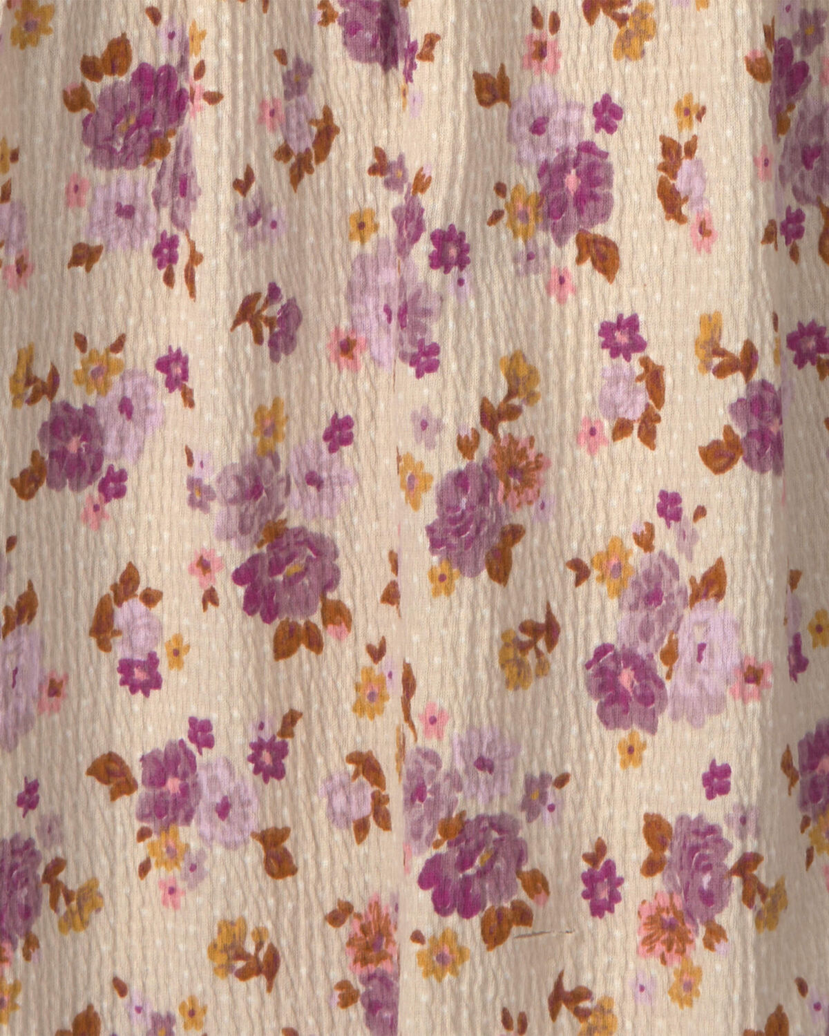 Girls Floral Long-Sleeve Dress - Yellow/Cream - Image 3