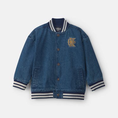 Boys Varsity Denim Jacket - Medium Wash