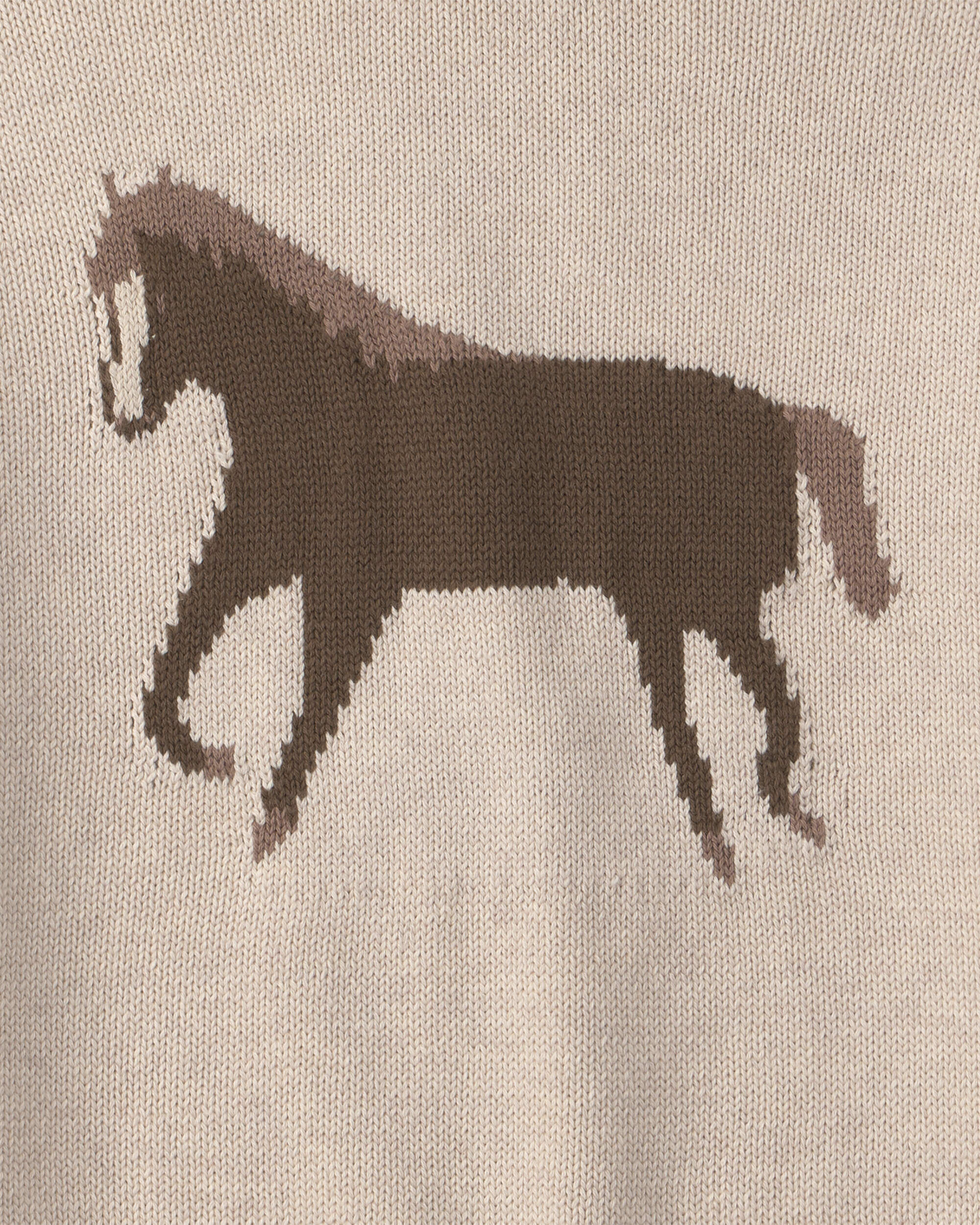 Kids Organic Cotton Horse Sweater Knit Pullover - Image 4