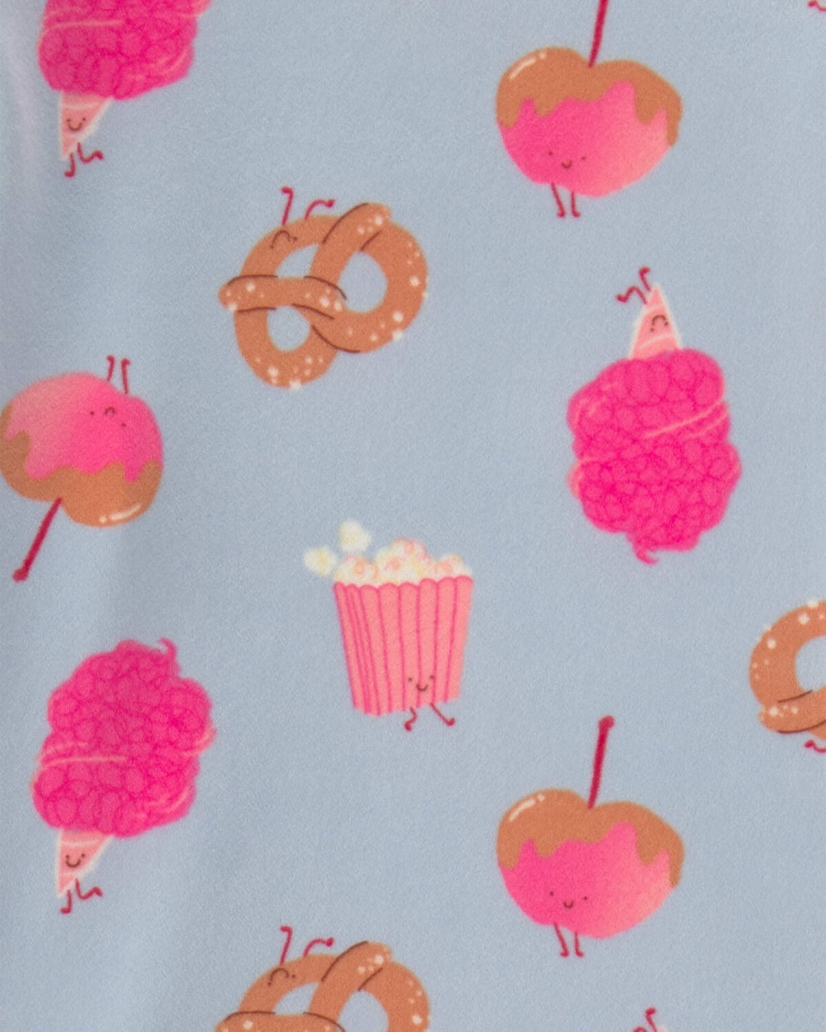 Girls 2-Piece Festival Treats DreamPlush Snug Fit Pajama Set - Blue - Image 2