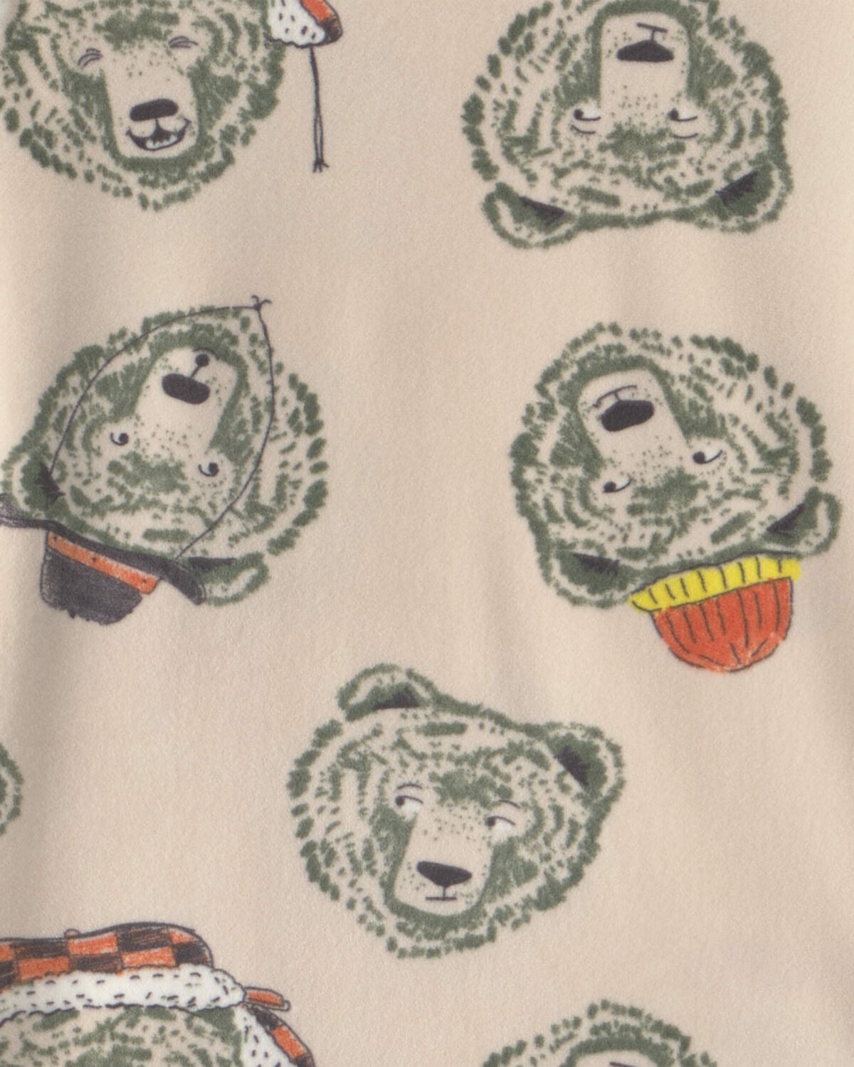 Boys 2-Piece Bears DreamPlush Snug Fit Pajama Set - Tan - Image 2