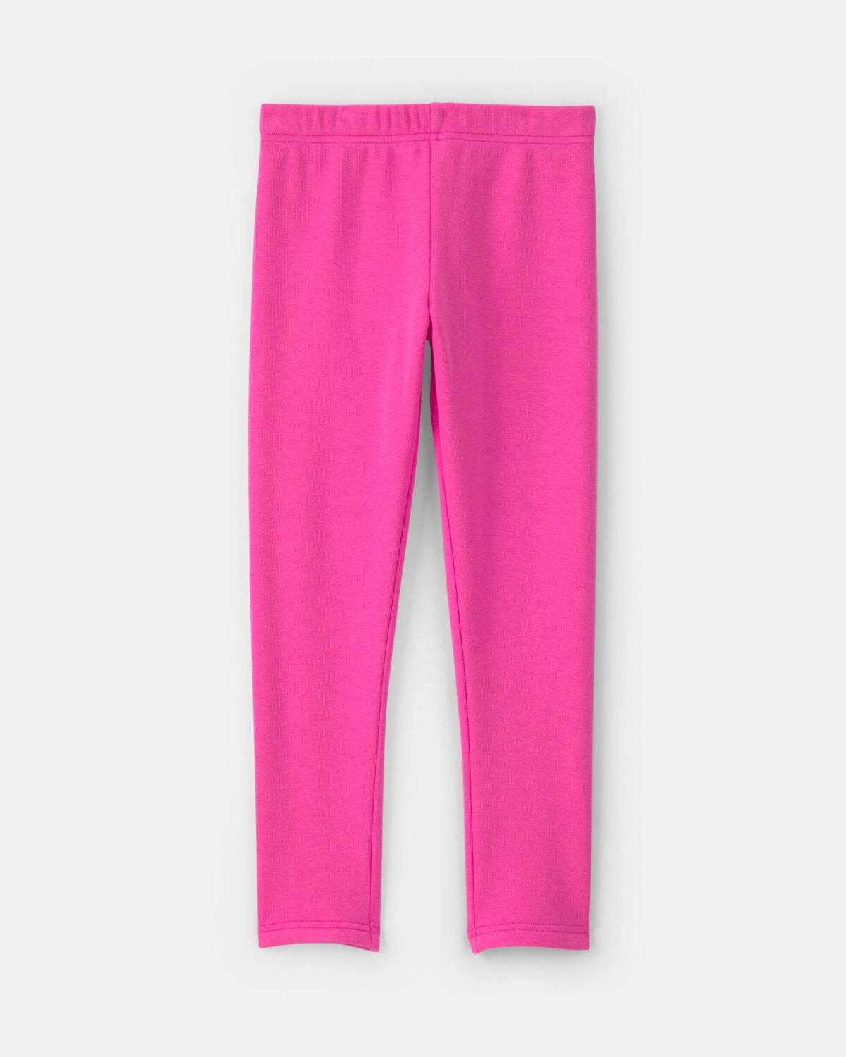 Girls Fleece Pull-On Stretch Leggings - Pink - Image 2