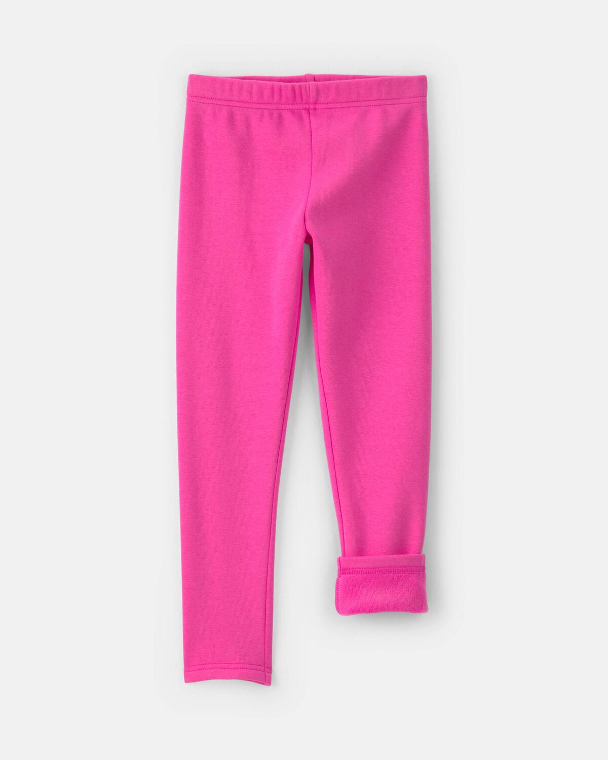 Girls Fleece Pull-On Stretch Leggings - Pink - Image 3