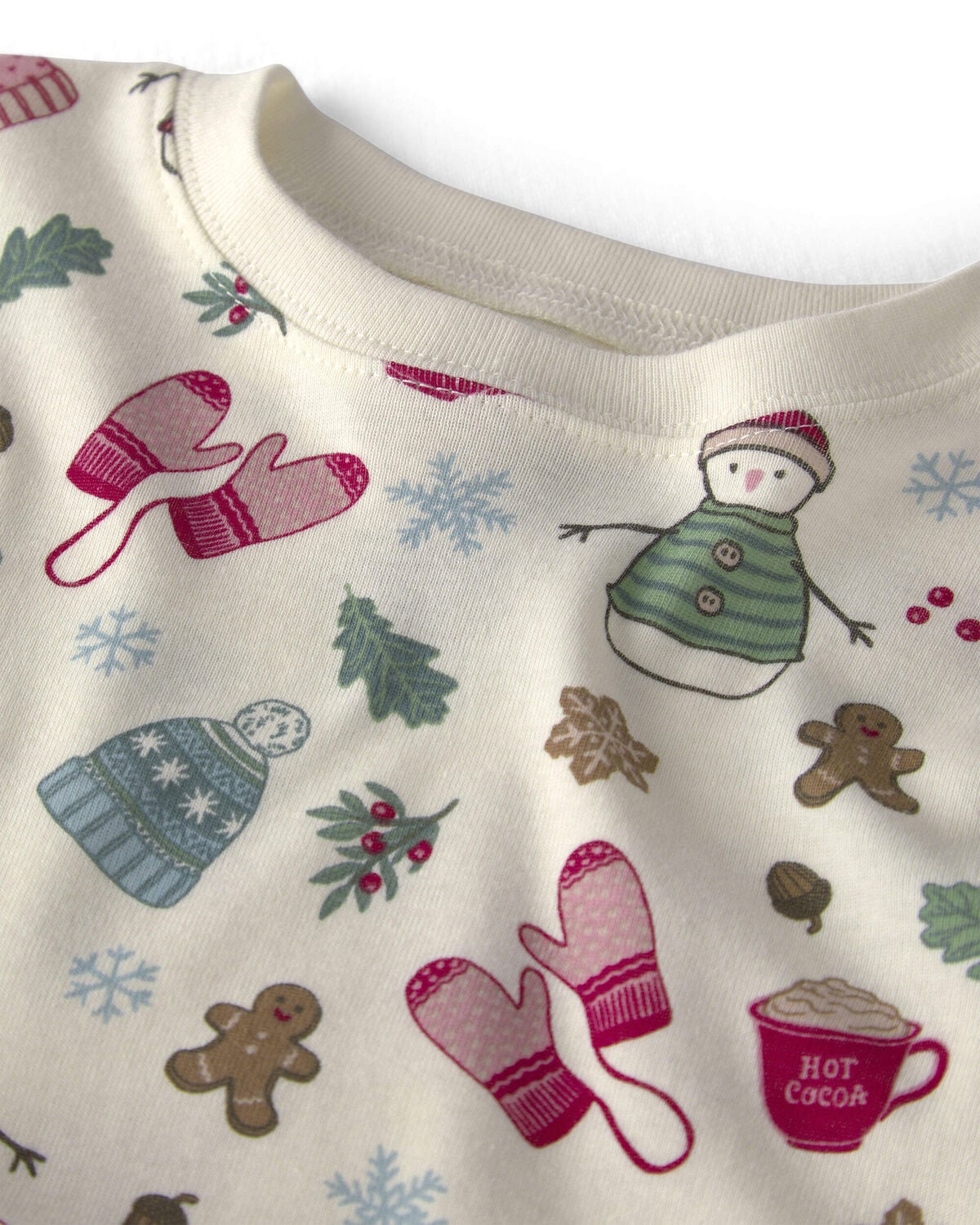 Girls 2-Piece Organic Cotton Pajamas in Winter Wonderland - Image 2