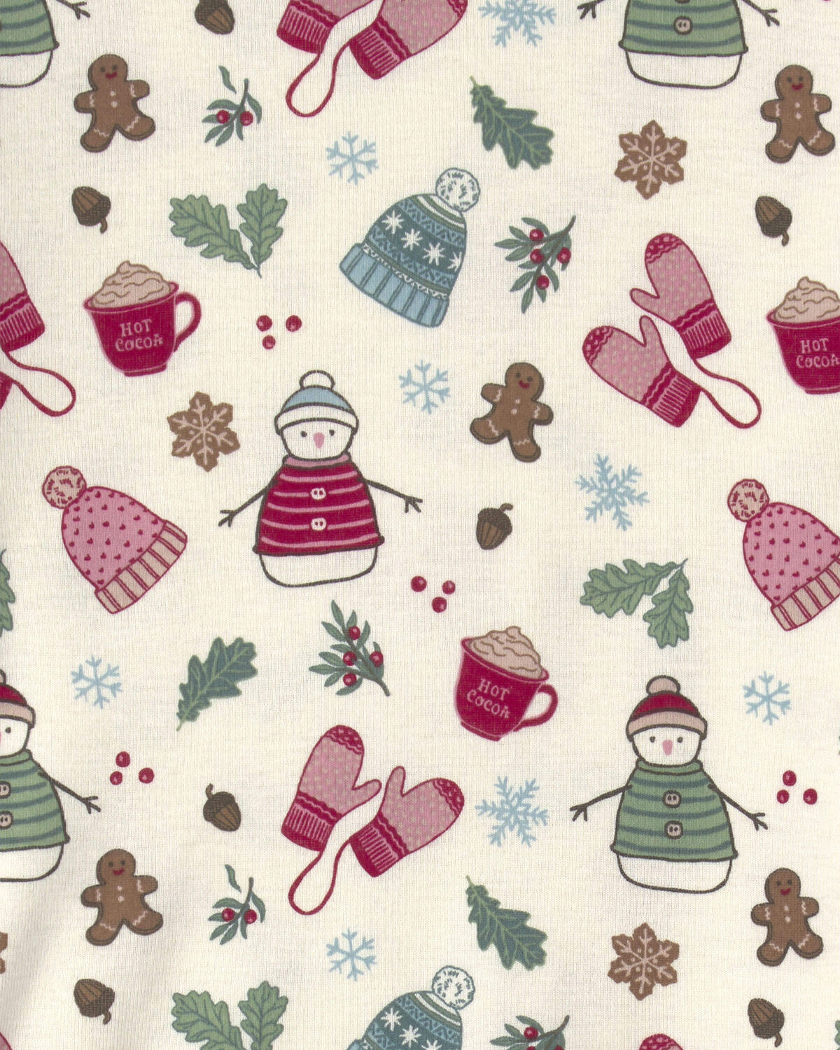 Girls 2-Piece Organic Cotton Pajamas in Winter Wonderland - Image 3