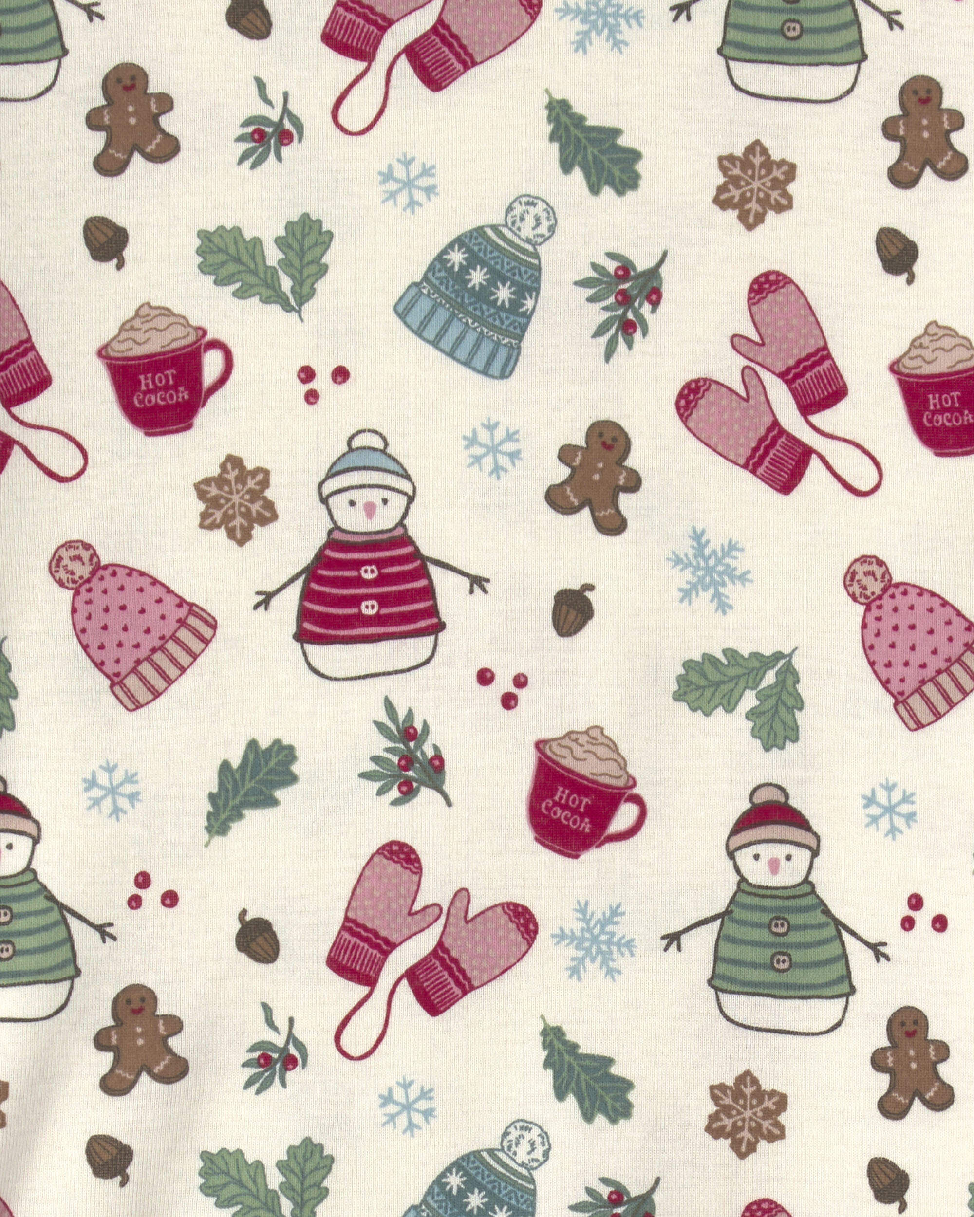 Girls 2-Piece Organic Cotton Pajamas in Winter Wonderland - Image 4