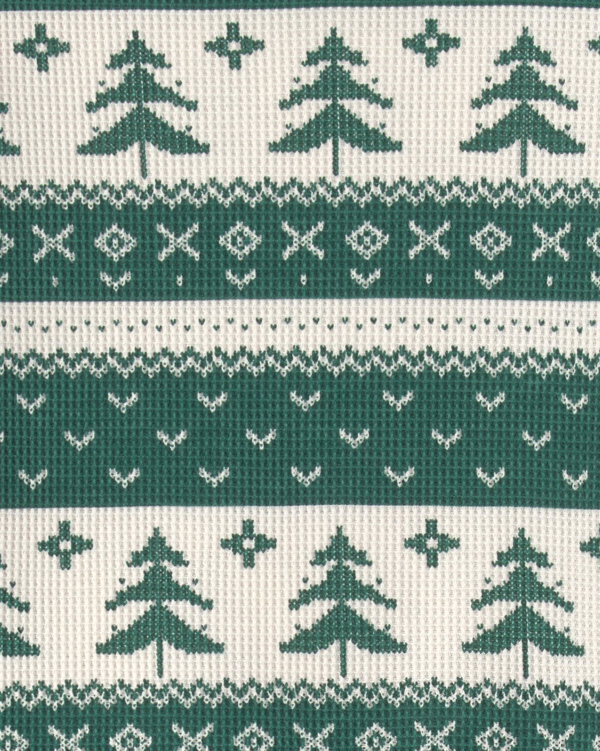 Kids 2-Piece Fair Isle Waffle Knit Pajamas Made with Organic Cotton - Image 3