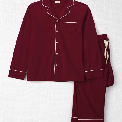 Adult 2-Piece Organic Cotton Coat Style Pajamas