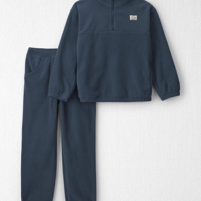 Boys 2-Piece Recycled Microfleece Top & Pant Set