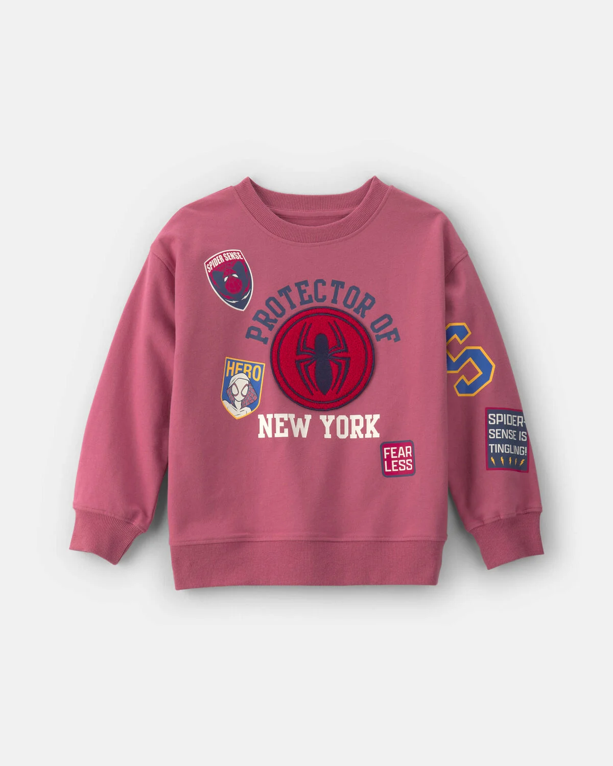 Kids ©Marvel Spider-Man French Terry Pullover Sweatshirt - Pink