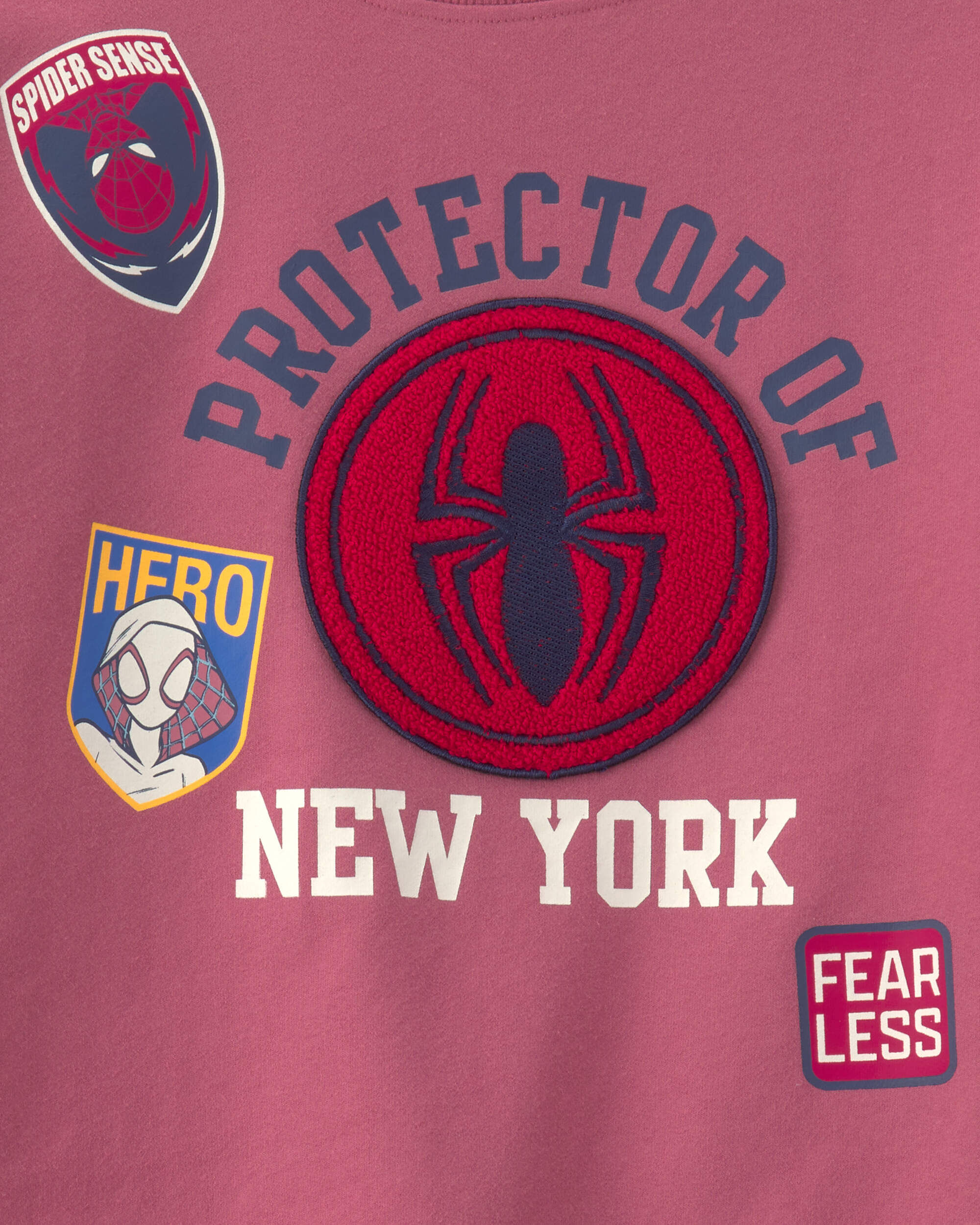 Kids ©Marvel Spider-Man French Terry Pullover Sweatshirt - Pink - Image 3