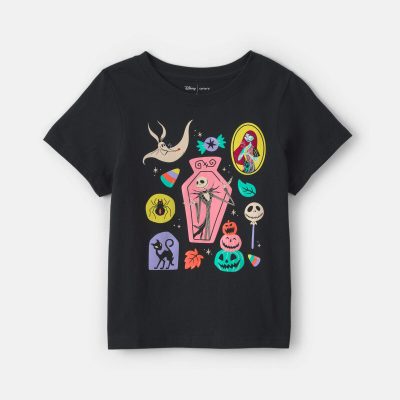 Girls Disney© Nightmare Halloween Graphic Tee - Black