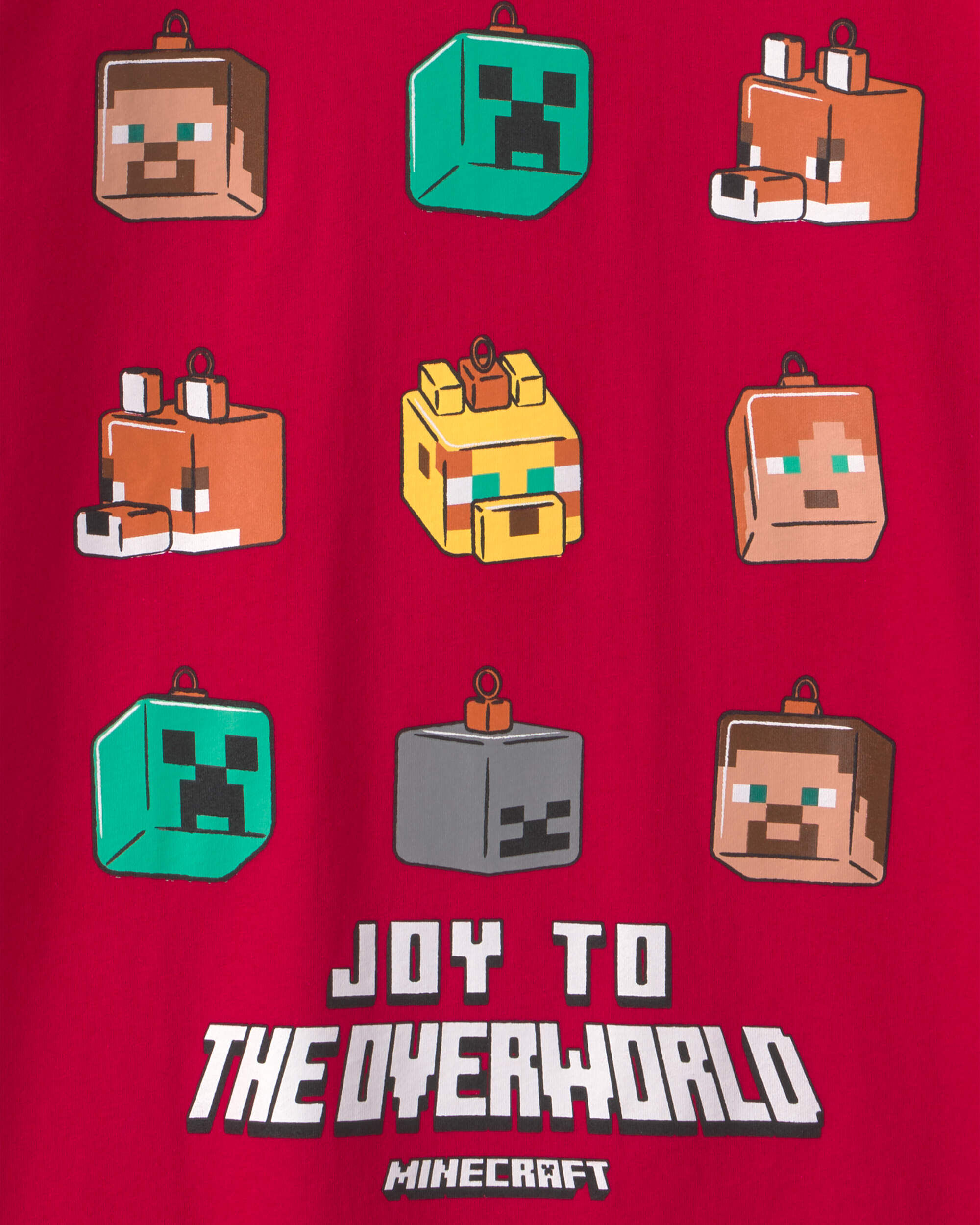 Boys Minecraft® Christmas Long-Sleeve Graphic Tee - Red - Image 3