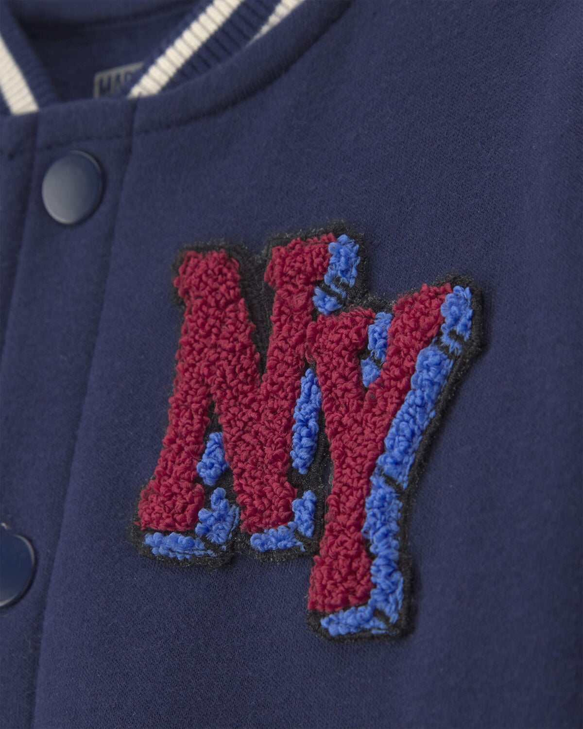 Boys ©Marvel Spider-Man Fleece Varsity Jacket - Blue - Image 4