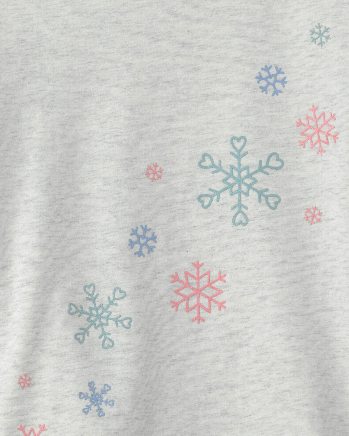 Girls Snowflake Long-Sleeve Graphic Tee - Grey - Image 2