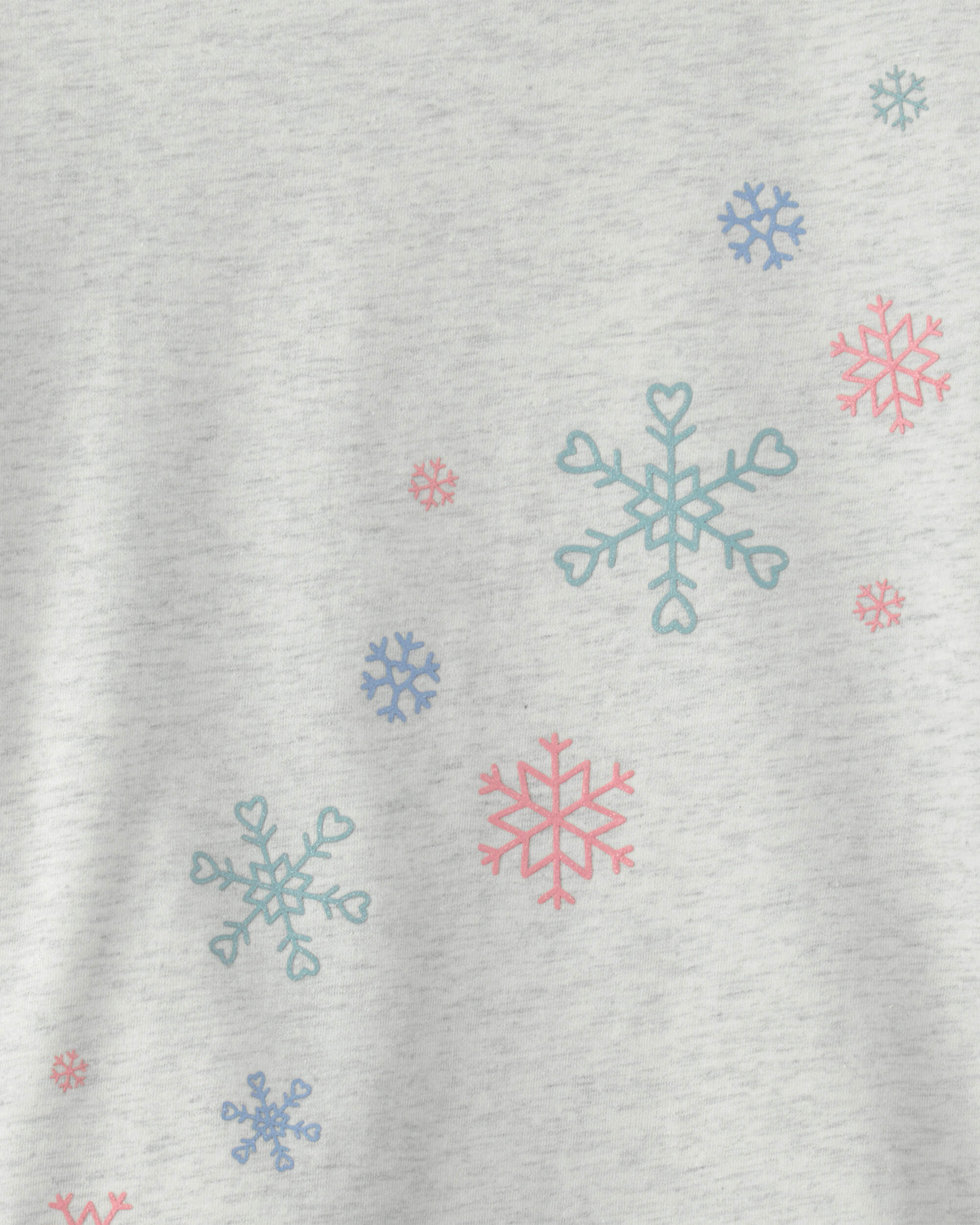 Girls Snowflake Long-Sleeve Graphic Tee - Grey - Image 3