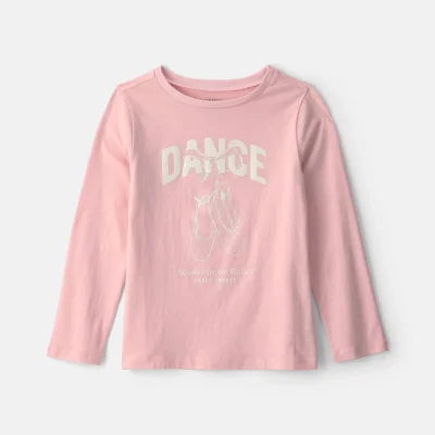 Girls Ballet Long-Sleeve Graphic Tee - Pink