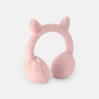 Girls Cat Earmuffs - Pink