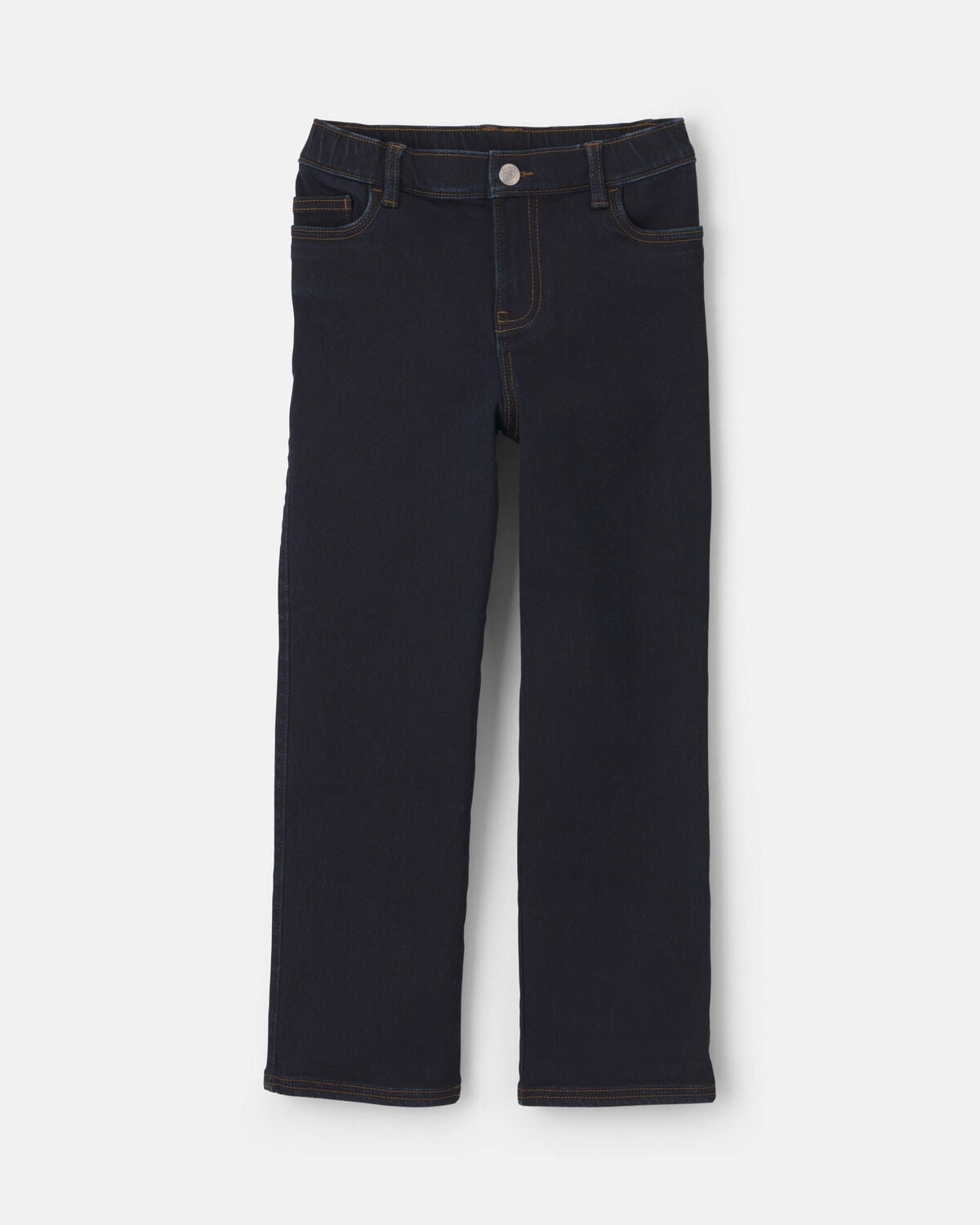 Boys Fleece-Lined Relaxed Jeans - Dark Wash