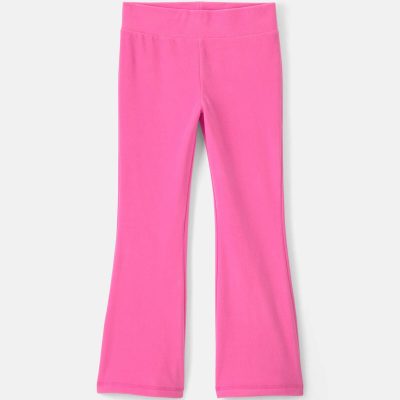 Girls Fleece Wide-Leg Pants - Pink