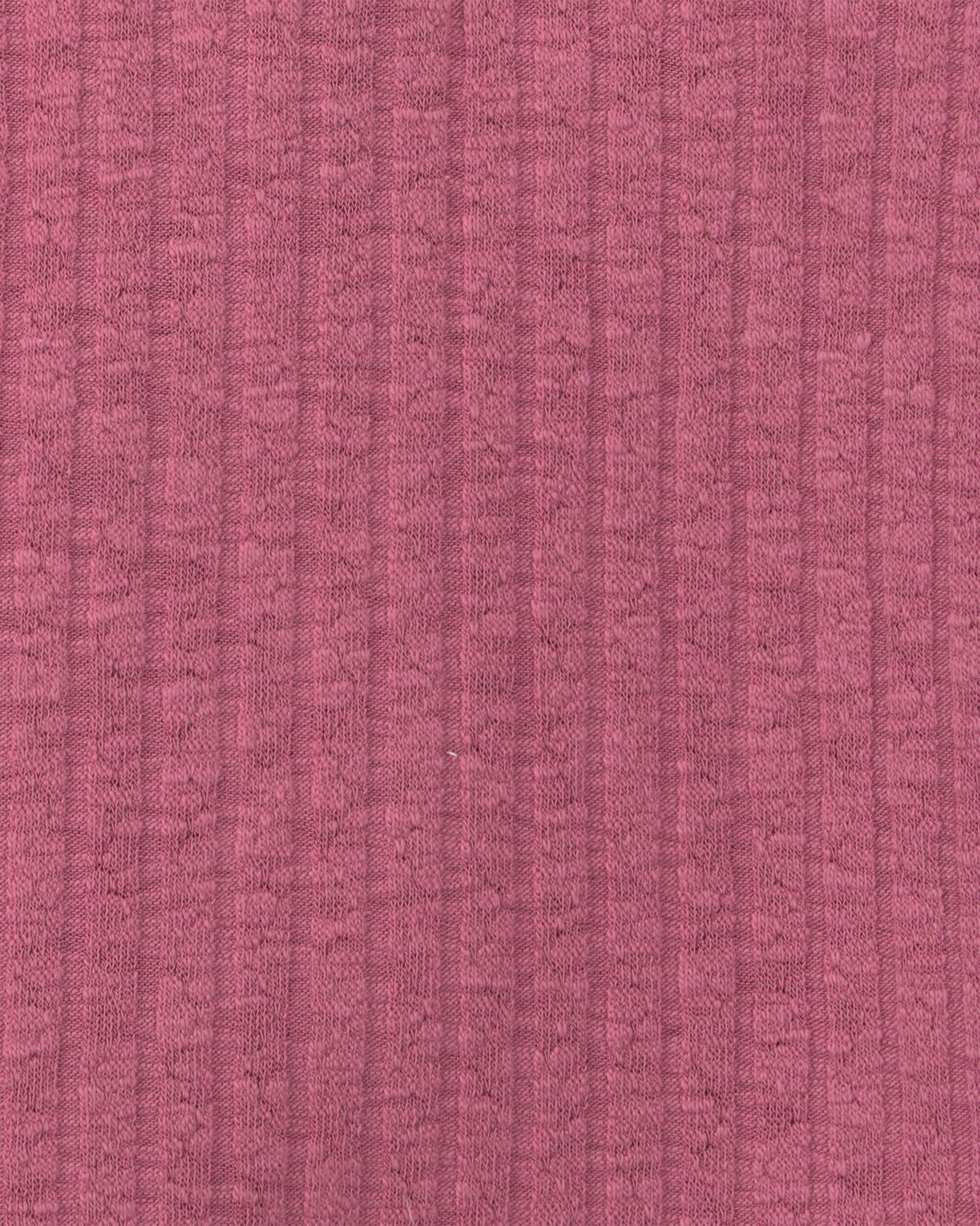 Girls Ribbed Long-Sleeve Henley Top - Pink - Image 3