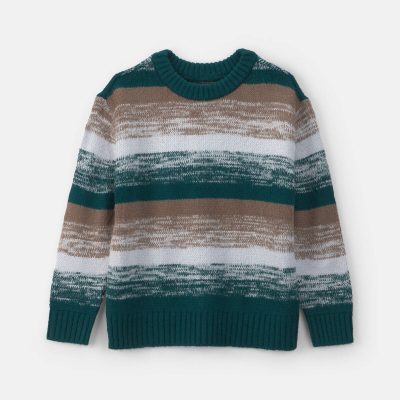 Boys Striped Long-Sleeve Sweater