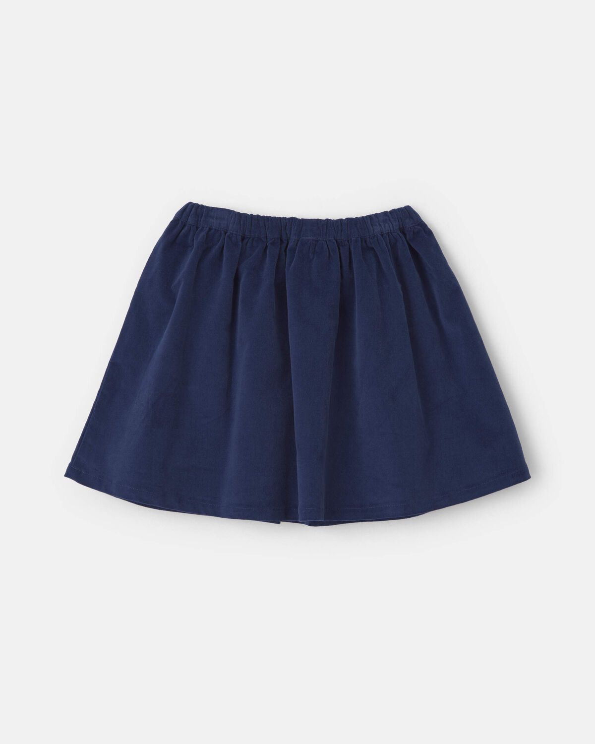 Girls Flower Corduroy Skirt - Navy Blue - Image 2