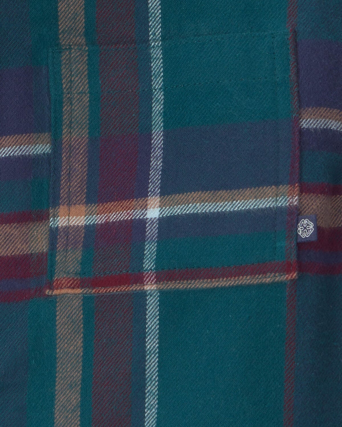 Boys Plaid Flannel Button-Down Shirt - Green/Blue/Brown - Image 2